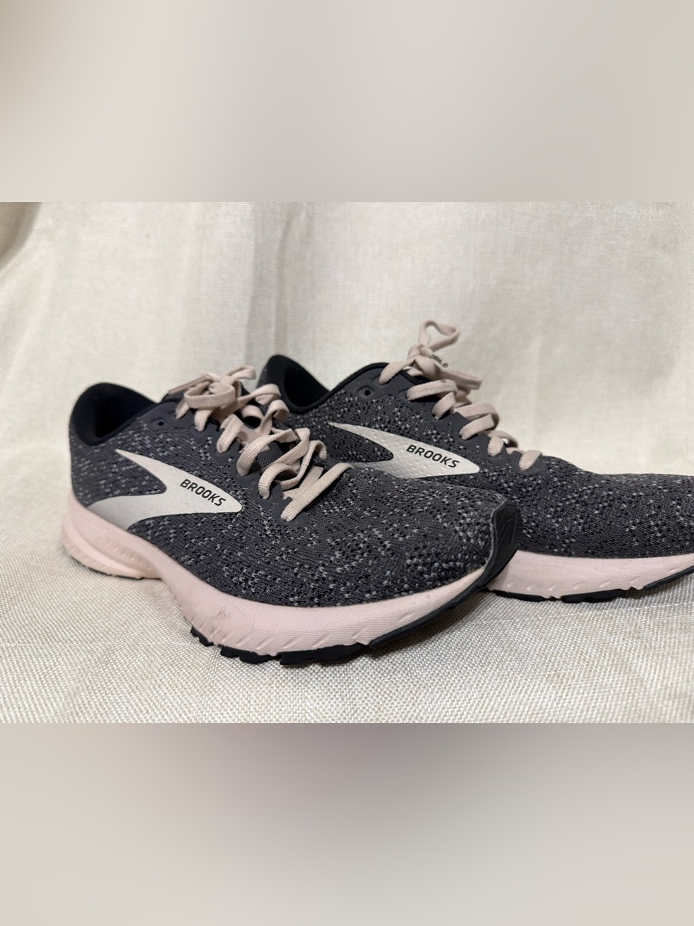Brooks Women's Athletic Shoes - Black and Light Pink - Picture 1 of 3